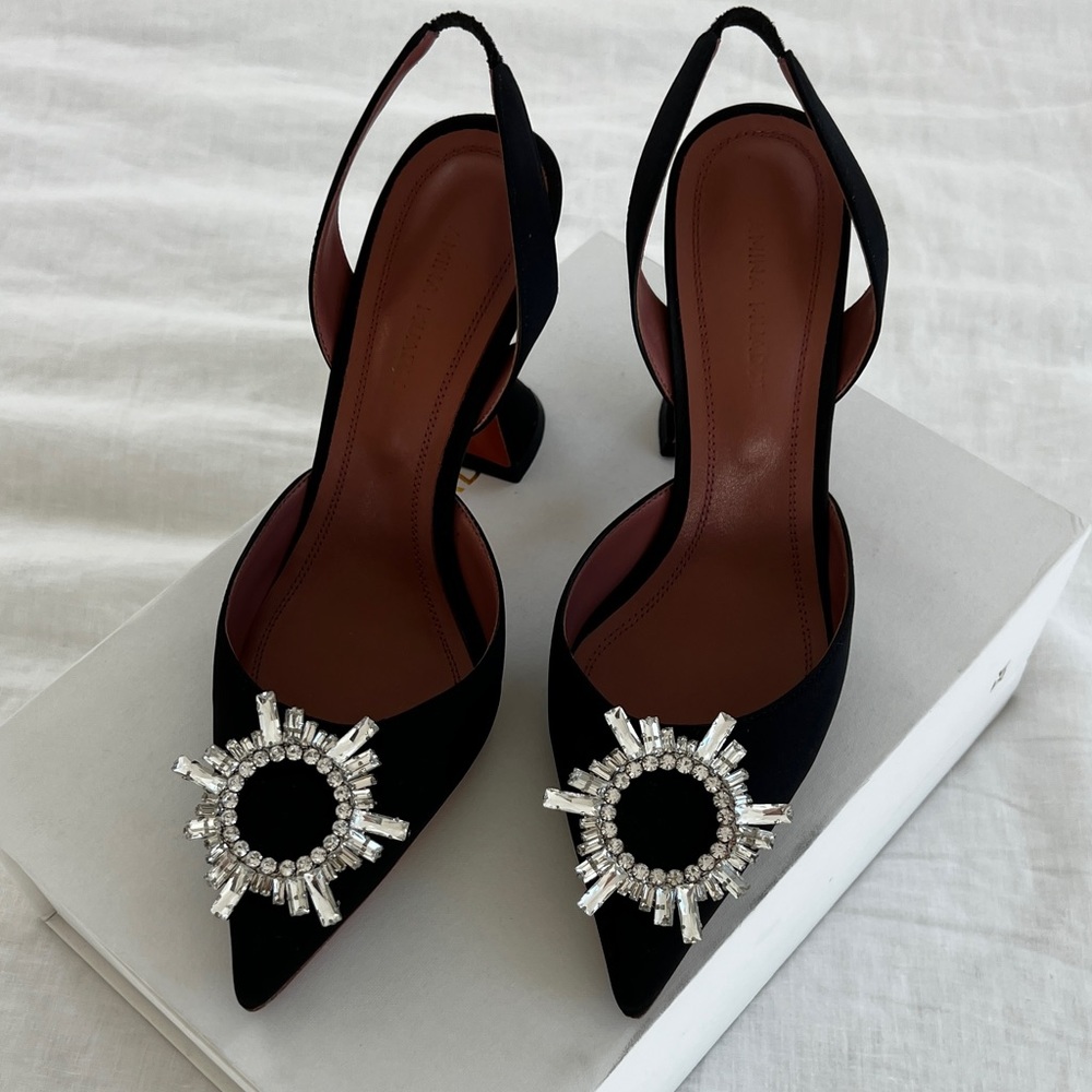 Amina Muaddi Crystal Pumps